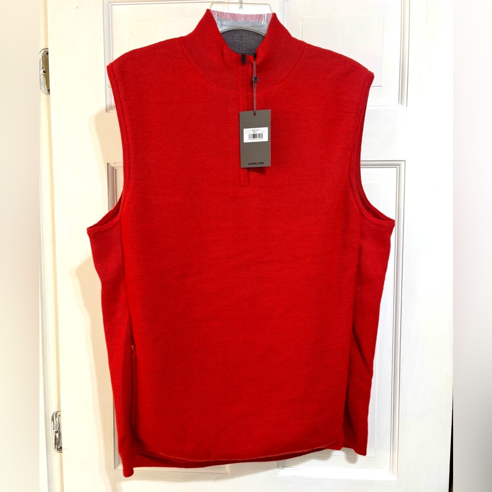 NWT G/FORE Large Merino Wool Tech-Lined Dunes Tailored fit Vest